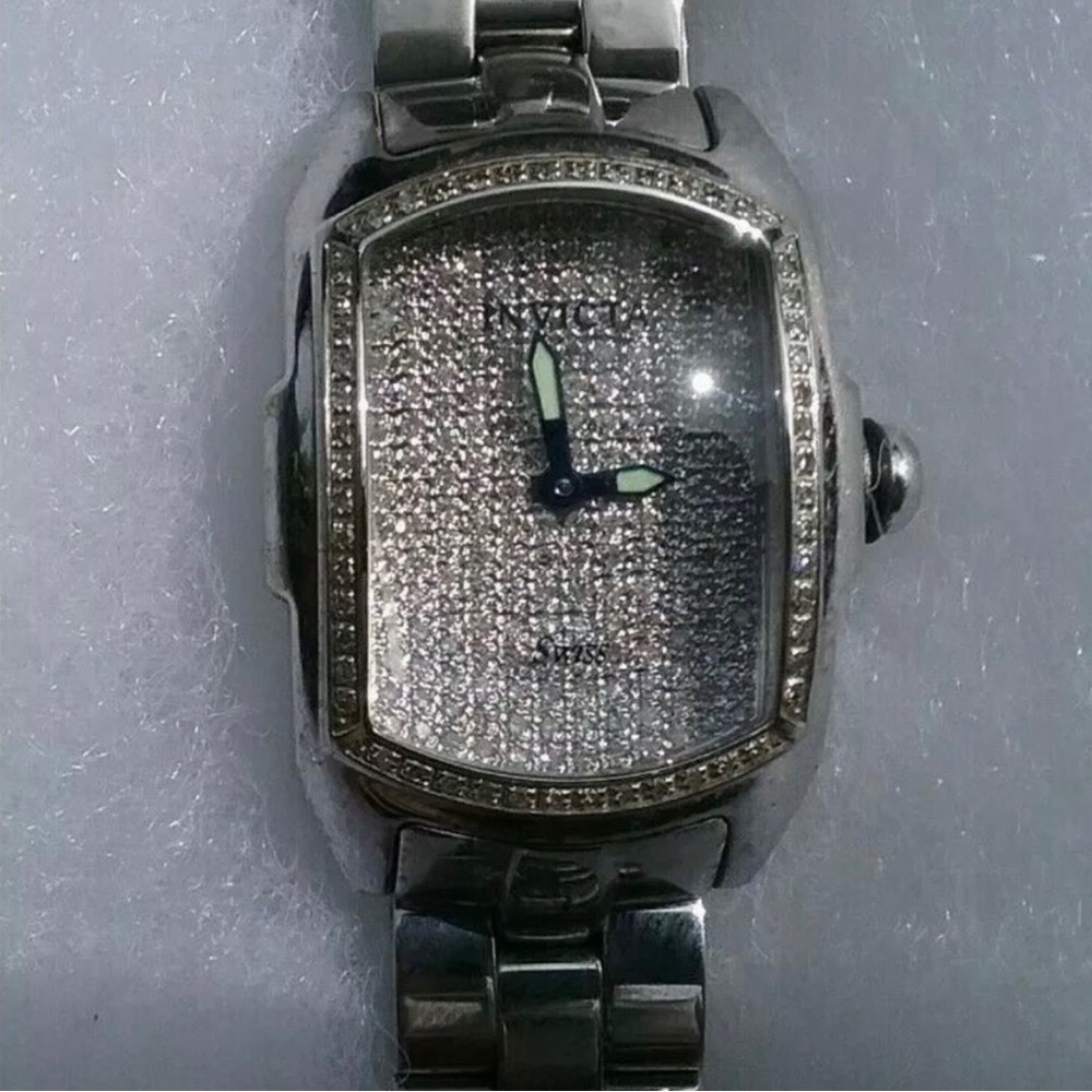 Invicta Lupah Swiss Diamond Stainless Steel Ladies Watch